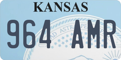 KS license plate 964AMR