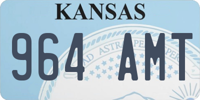 KS license plate 964AMT