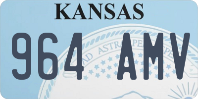 KS license plate 964AMV