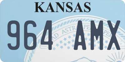KS license plate 964AMX