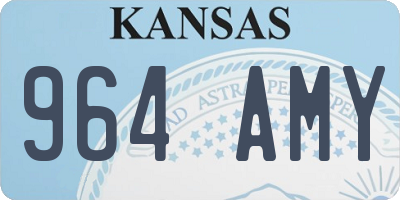 KS license plate 964AMY