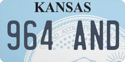 KS license plate 964AND