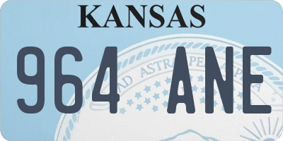 KS license plate 964ANE