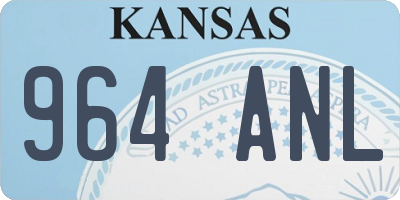 KS license plate 964ANL