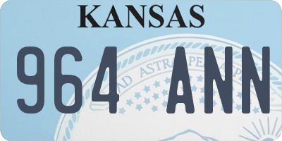 KS license plate 964ANN