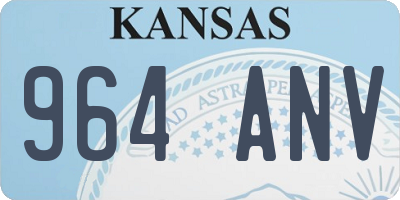 KS license plate 964ANV