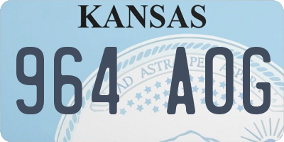 KS license plate 964AOG