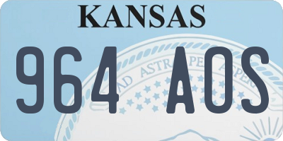 KS license plate 964AOS