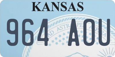 KS license plate 964AOU