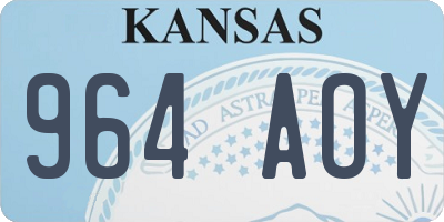 KS license plate 964AOY