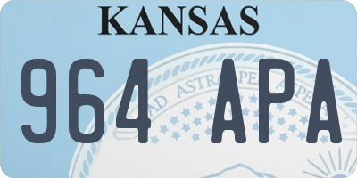 KS license plate 964APA