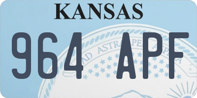 KS license plate 964APF