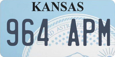 KS license plate 964APM