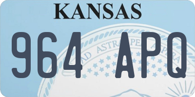 KS license plate 964APQ