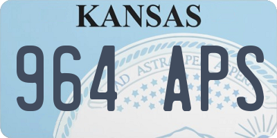 KS license plate 964APS