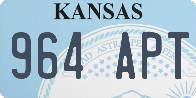 KS license plate 964APT