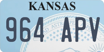 KS license plate 964APV