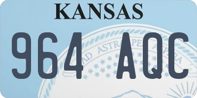 KS license plate 964AQC