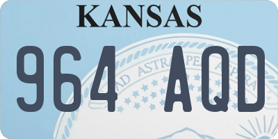 KS license plate 964AQD