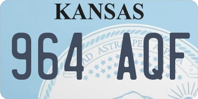 KS license plate 964AQF