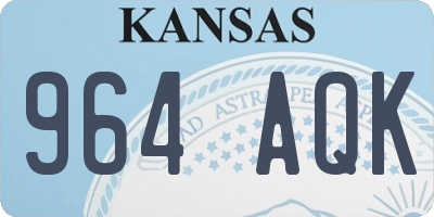 KS license plate 964AQK