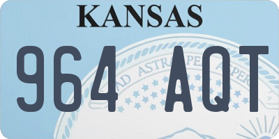 KS license plate 964AQT
