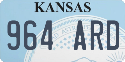 KS license plate 964ARD