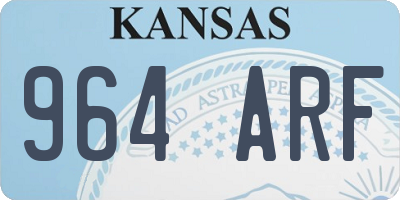 KS license plate 964ARF