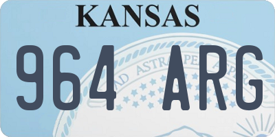 KS license plate 964ARG