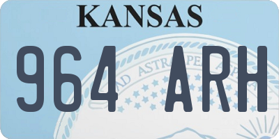 KS license plate 964ARH