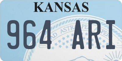 KS license plate 964ARI