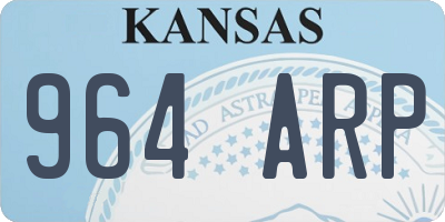 KS license plate 964ARP