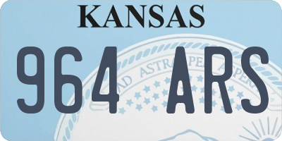 KS license plate 964ARS