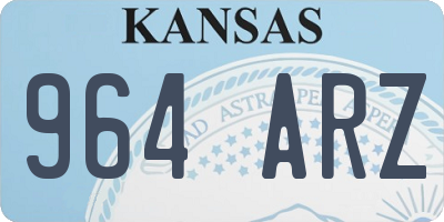 KS license plate 964ARZ