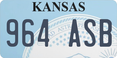 KS license plate 964ASB