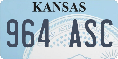KS license plate 964ASC