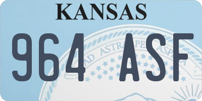 KS license plate 964ASF