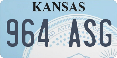 KS license plate 964ASG