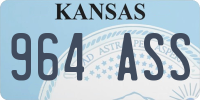 KS license plate 964ASS