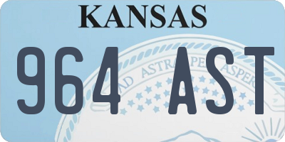 KS license plate 964AST