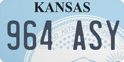 KS license plate 964ASY