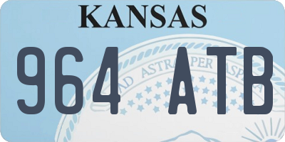 KS license plate 964ATB