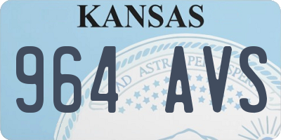 KS license plate 964AVS