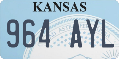 KS license plate 964AYL