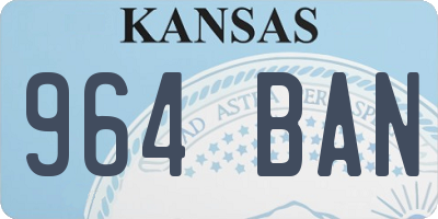 KS license plate 964BAN