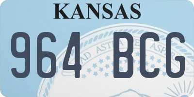 KS license plate 964BCG