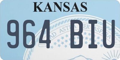 KS license plate 964BIU