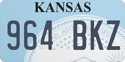 KS license plate 964BKZ