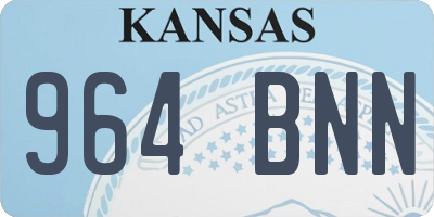 KS license plate 964BNN