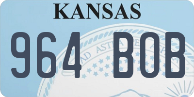 KS license plate 964BOB